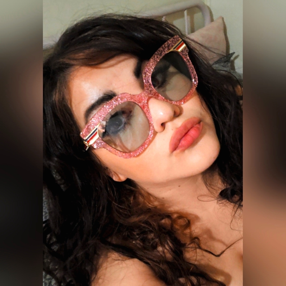 Gucci Pink Glitter Sunglasses - Picture 7 of 8